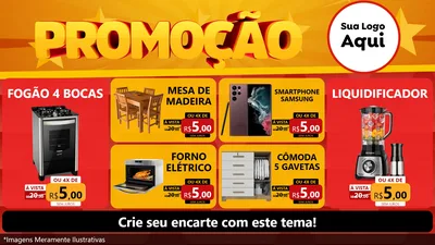 Modelo de TV para TV Horizontal com o tema Promoção para Móveis e Eletro