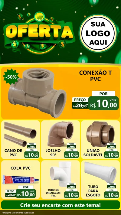Modelo de Rede Social para Stories com o tema Oferta para Tubos e conexões
