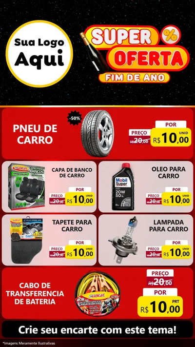 Modelo de TV para TV Vertical com o tema Super Oferta Fim de Ano para Auto peças