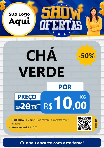 Modelo de Cartaz para Cartaz A4 Vertical com o tema Show de Ofertas para Produtos Naturais