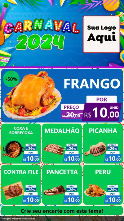 Modelo de Rede Social para Stories com o tema Carnaval 2027 para Assados