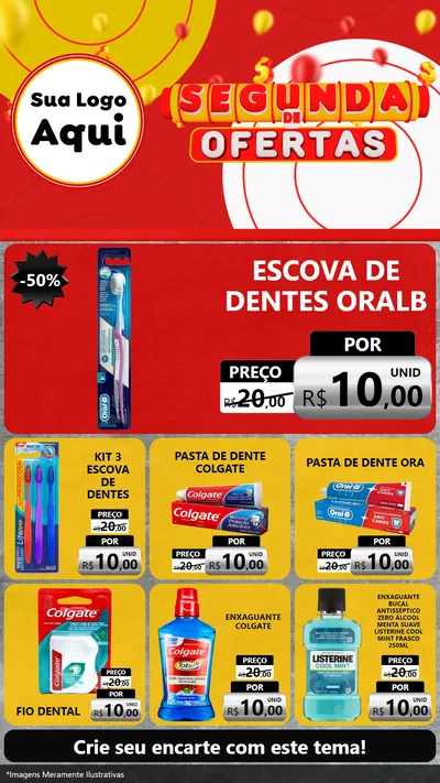 Modelo de Rede Social para Stories com o tema Segunda de Ofertas para Higiene Pessoal