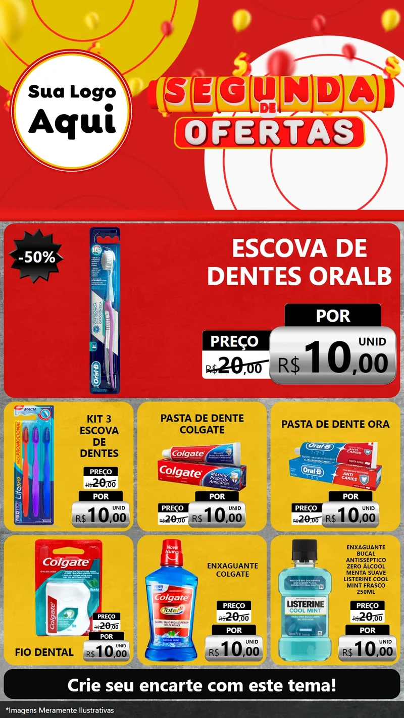 Modelo de Rede Social para Stories com o tema Segunda de Ofertas para Higiene Pessoal