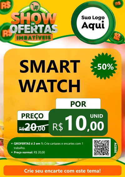 Modelo de Cartaz para Cartaz A4 Vertical com o tema Show de Ofertas Imbatíveis para Informática