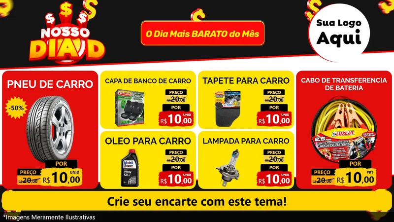 Modelo de TV para TV Horizontal com o tema Nosso Dia D para Auto peças