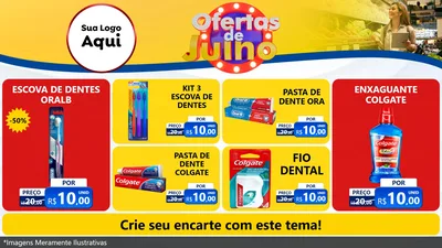 Modelo de TV para TV Horizontal com o tema Ofertas de Julho para Higiene Pessoal