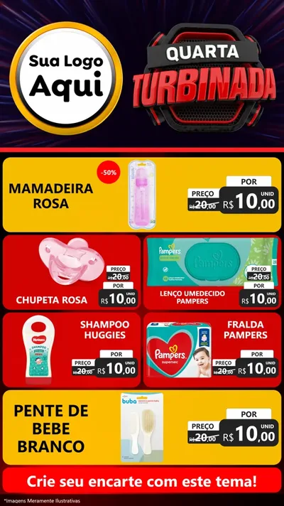 Modelo de TV para TV Vertical com o tema Quarta Turbinada para Bebês