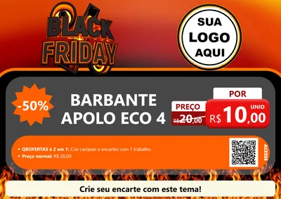 Modelo de Cartaz para Cartaz A4 Horizontal com o tema Black Friday para Armarinho e Aviamentos
