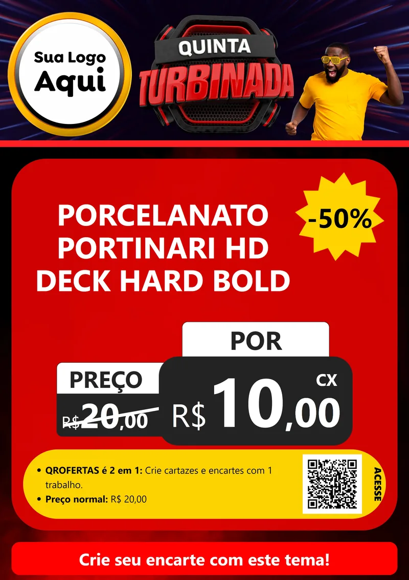 Modelo de Cartaz para Cartaz A4 Vertical com o tema Quinta Turbinada para Pisos e revestimentos