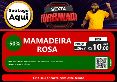 Modelo de Cartaz para Cartaz A4 Horizontal com o tema Sexta Turbinada para Bebês