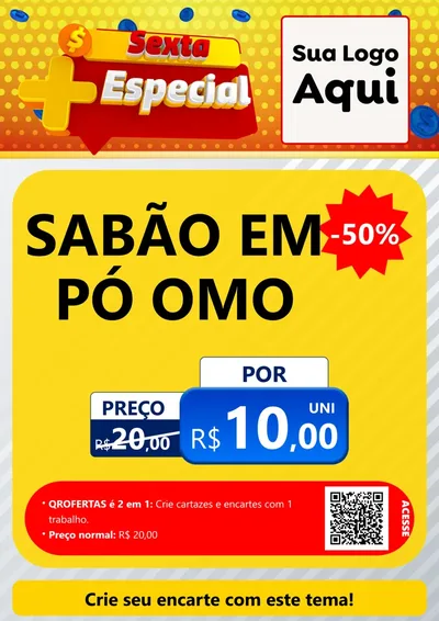 Modelo de Cartaz para Cartaz A4 Vertical com o tema Sexta Mais Especial para Produtos de Limpeza