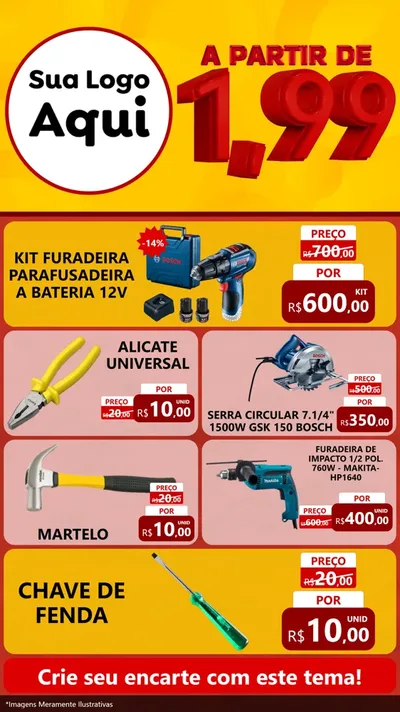 Modelo de TV para TV Vertical com o tema A Partir de Um e Noventa e Nove - 1,99