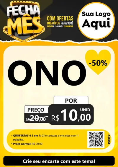 Modelo de Cartaz para Cartaz A4 Vertical com o tema Fecha Mês para Óticas