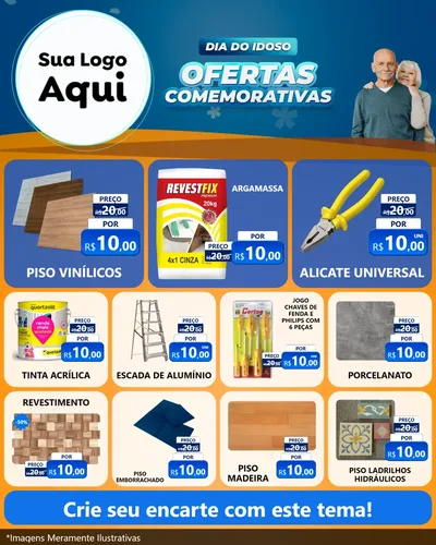 Modelo de Rede Social para Feed Instagram com o tema Dia do Idoso