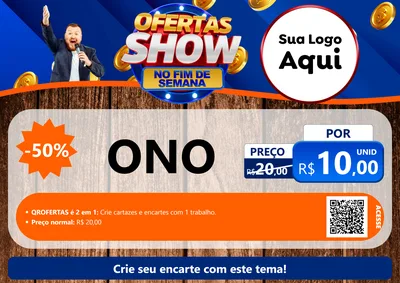 Modelo de Cartaz para Cartaz A4 Horizontal com o tema Ofertas Show No Fim De Semana para Óticas