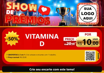 Modelo de Cartaz para Cartaz A4 Horizontal com o tema Show de Prêmios para Farmácia