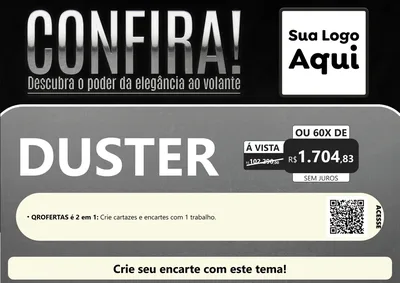 Modelo de Cartaz para Cartaz A4 Horizontal com o tema Confira! Descubra o poder da elegância ao volante. para Concessionaria de Carros