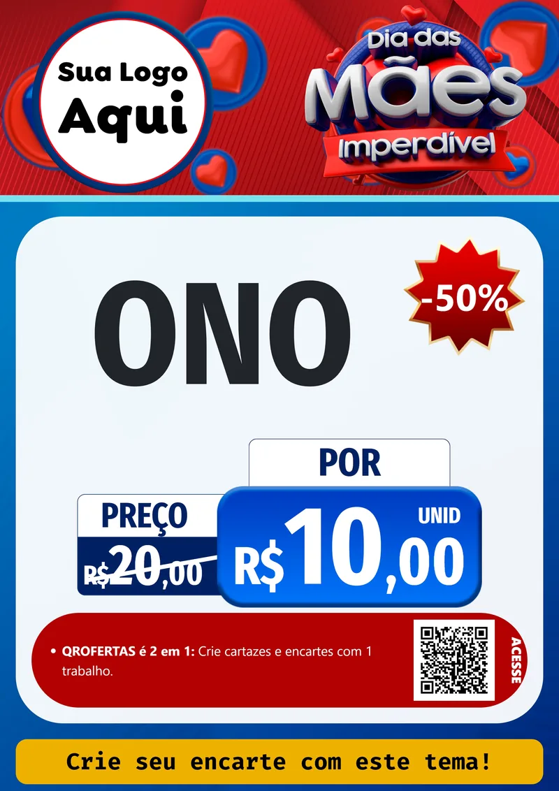 Modelo de Cartaz para Cartaz A4 Vertical com o tema Dia Das Mães Imperdível para Óticas