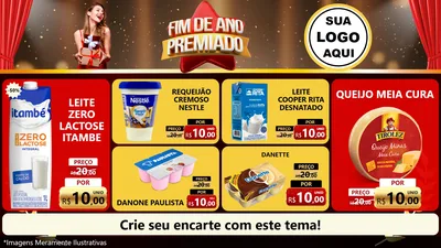 Modelo de TV para TV Horizontal com o tema Fim de Ano Premiado para Frios e Laticínios