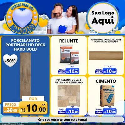 Modelo de Rede Social para Feed Facebook com o tema Ofertas Para Seu Namorado para Pisos e revestimentos