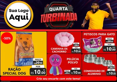 Modelo de Encarte para Encarte A4 Horizontal com o tema Quarta Turbinada para Pet Shop