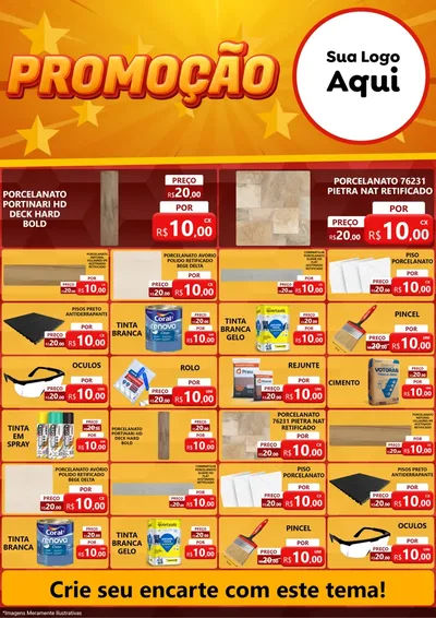 Modelo de Encarte para Encarte A4 Vertical com o tema Promoção para Pisos e revestimentos