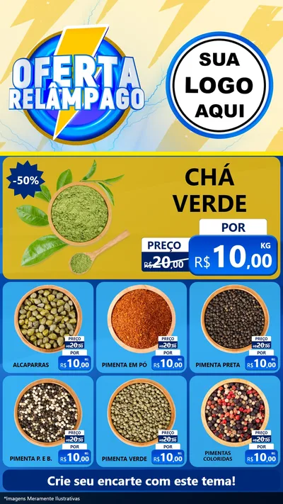 Modelo de Rede Social para Stories com o tema Oferta Relâmpago para Produtos Naturais