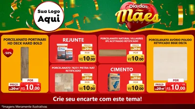Modelo de TV para TV Horizontal com o tema Dia das Mães para Pisos e revestimentos