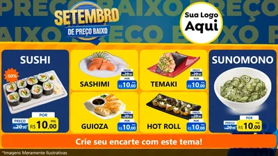 Modelo de TV para TV Horizontal com o tema Setembro De Preço Baixo para Comida japonesa