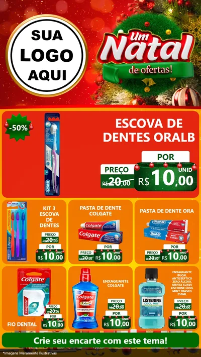 Modelo de Rede Social para Stories com o tema Um Natal de Ofertas para Higiene Pessoal