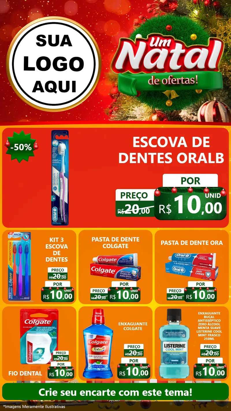 Modelo de Rede Social para Stories com o tema Um Natal de Ofertas para Higiene Pessoal