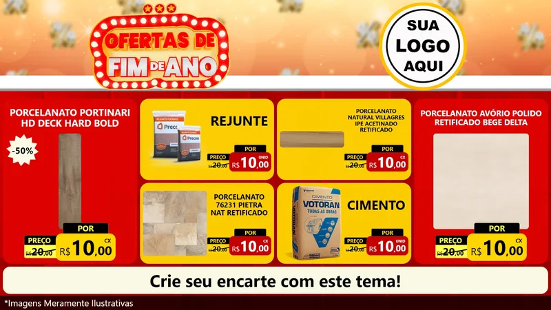 Modelo de TV para TV Horizontal com o tema Ofertas de Fim de Ano para Pisos e revestimentos