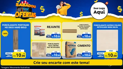 Modelo de TV para TV Horizontal com o tema Sabadou de Ofertas para Pisos e revestimentos