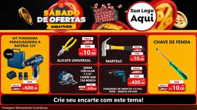 Modelo de TV para TV Horizontal com o tema Sábado de Ofertas Imbatíveis para Maquinas e Ferramentas