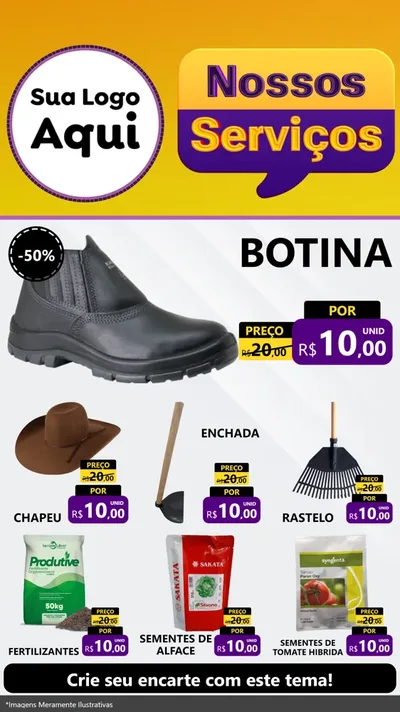 Modelo de Rede Social para Stories com o tema Nossos Serviços para Agropecuária