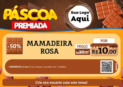 Modelo de Cartaz para Cartaz A4 Horizontal com o tema Páscoa Premiada para Bebês