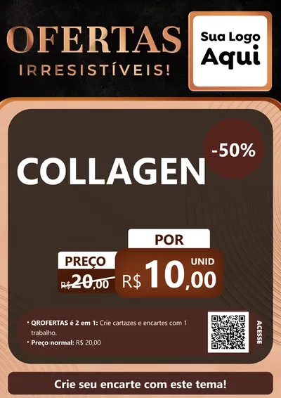 Modelo de Cartaz para Cartaz A4 Vertical com o tema Ofertas Irresistíveis! para Suplementos alimentares