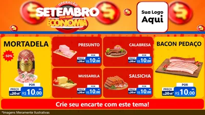 Modelo de TV para TV Horizontal com o tema Operação Setembro Com Muita Economia para Frios e Laticínios