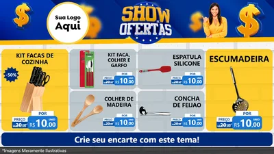 Modelo de TV para TV Horizontal com o tema Show de Ofertas para Utilidades Domésticas