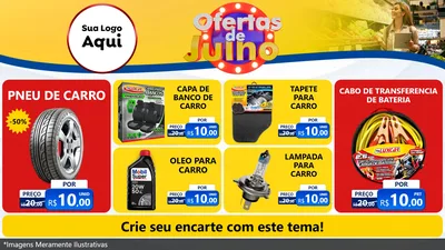 Modelo de TV para TV Horizontal com o tema Ofertas de Julho para Auto peças