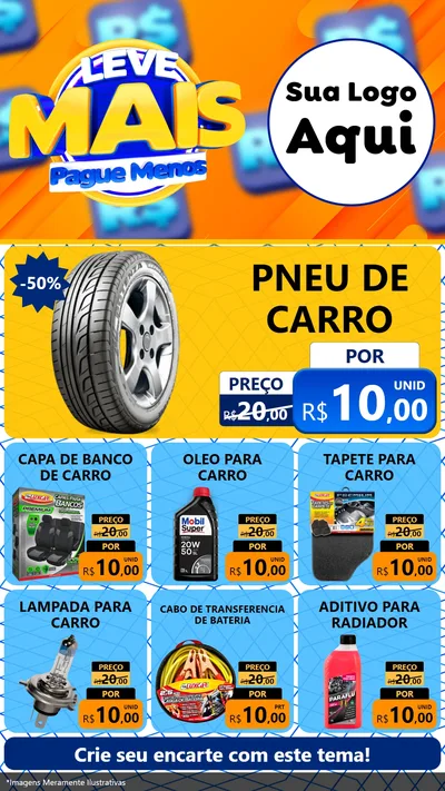 Modelo de Rede Social para Stories com o tema Leve Mais, Pague Menos para Auto peças