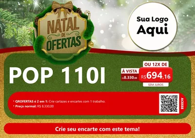 Modelo de Cartaz para Cartaz A4 Horizontal com o tema Ofertas de Natal para Concessionaria de Motos
