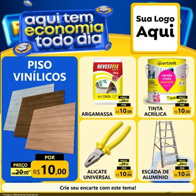 Modelo de Rede Social para Feed Facebook com o tema Aqui Tem Economia Todo Dia para Material para Construção