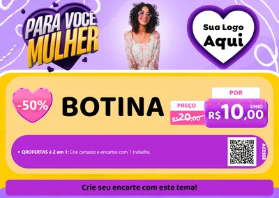 Modelo de Cartaz para Cartaz A4 Horizontal com o tema Para Você, Mulher para Agropecuária