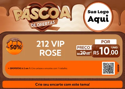 Modelo de Cartaz para Cartaz A4 Horizontal com o tema Páscoa de Ofertas para Perfumes