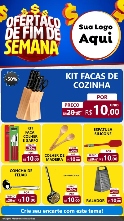 Modelo de Rede Social para Stories com o tema Ofertaço de Fim de Semana para Utilidades Domésticas