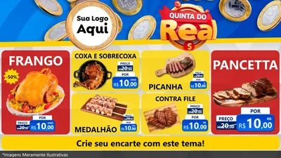 Modelo de TV para TV Horizontal com o tema Quinta do Real para Assados