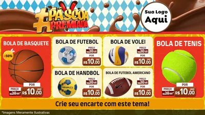 Modelo de TV para TV Horizontal com o tema Páscoa Premiada para Artigos Esportivos