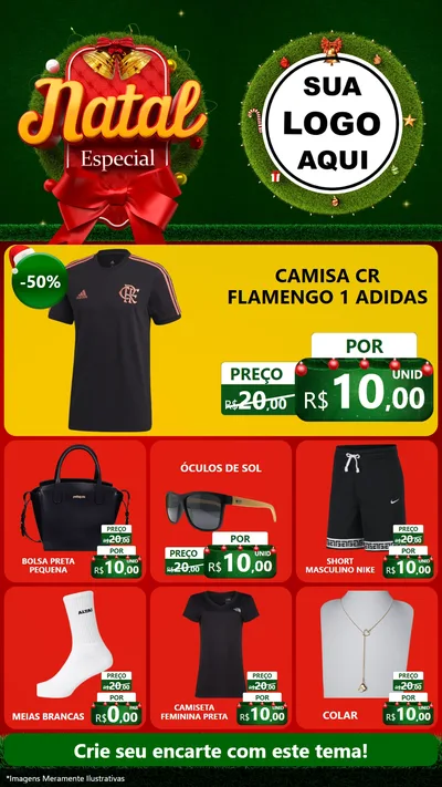 Modelo de Rede Social para Stories com o tema Natal Especial para Roupas e acessórios