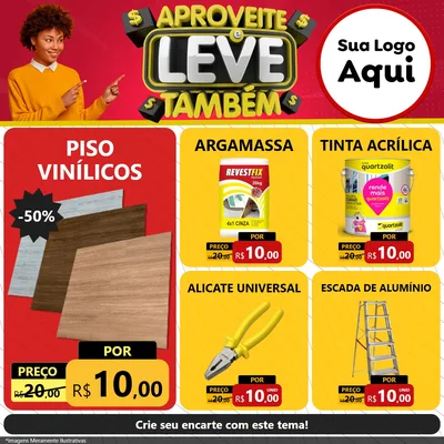 Modelo de Rede Social para Feed Facebook com o tema Aproveite e Leve Também para Material para Construção